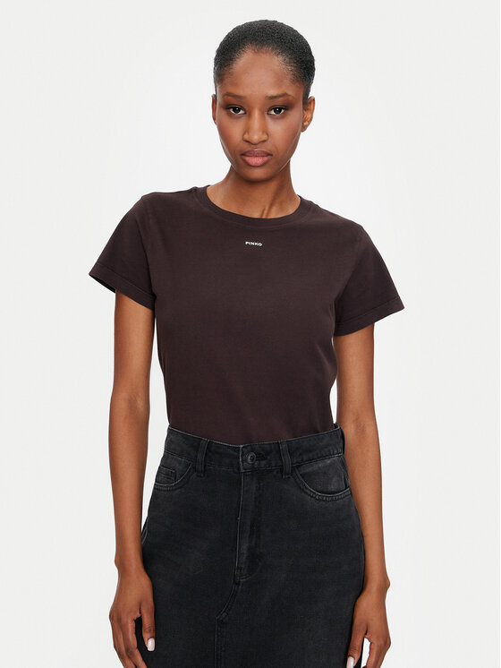 PINKO Pinko Футболка Moro 100373 A228 Коричневий Regular Fit