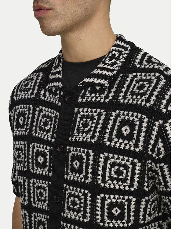 Only & Sons Only & Sons Koszula Bart 22033329 Czarny Relaxed Fit