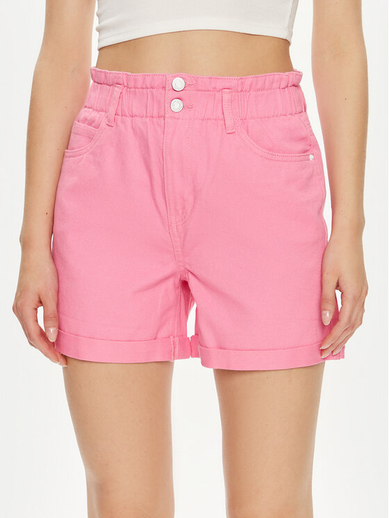 Vero Moda Bavlnené šortky Lyra 10307784 Ružová Loose Fit