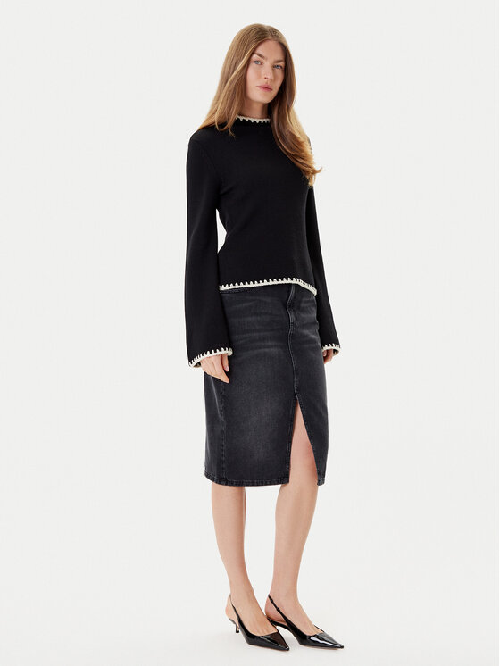 Marella Marella Spódnica jeansowa 2523106054200 Czarny Regular Fit