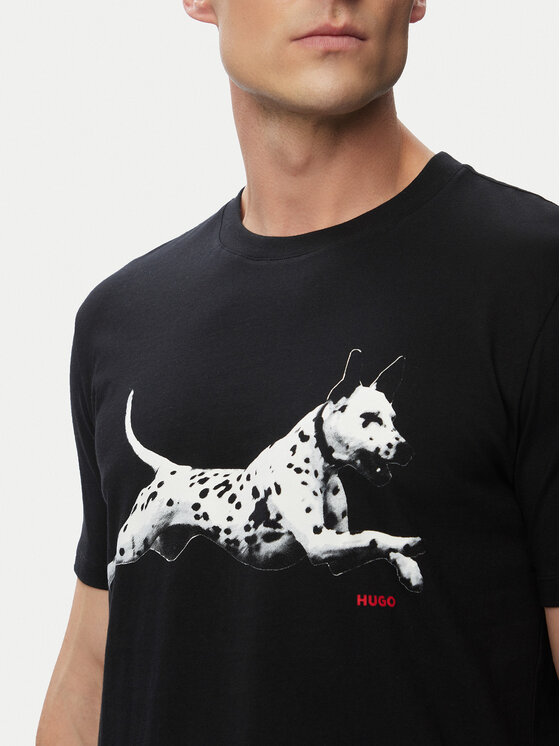 HUGO HUGO Тишърт Dirunn 50564143 Черен Regular Fit