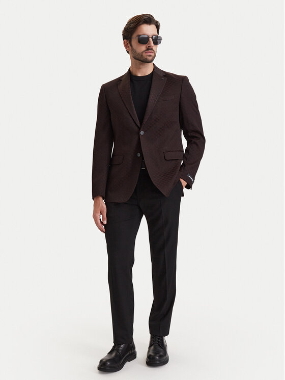 KARL LAGERFELD KARL LAGERFELD Marynarka 155200 564115 Czarny Slim Fit