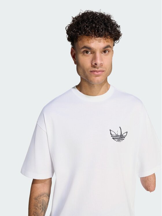adidas adidas T-Shirt 170679 Biały Loose Fit