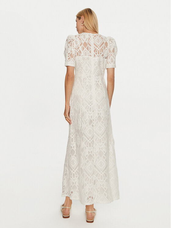 YAS YAS Sukienka koktajlowa Fia 26035637 Écru Regular Fit