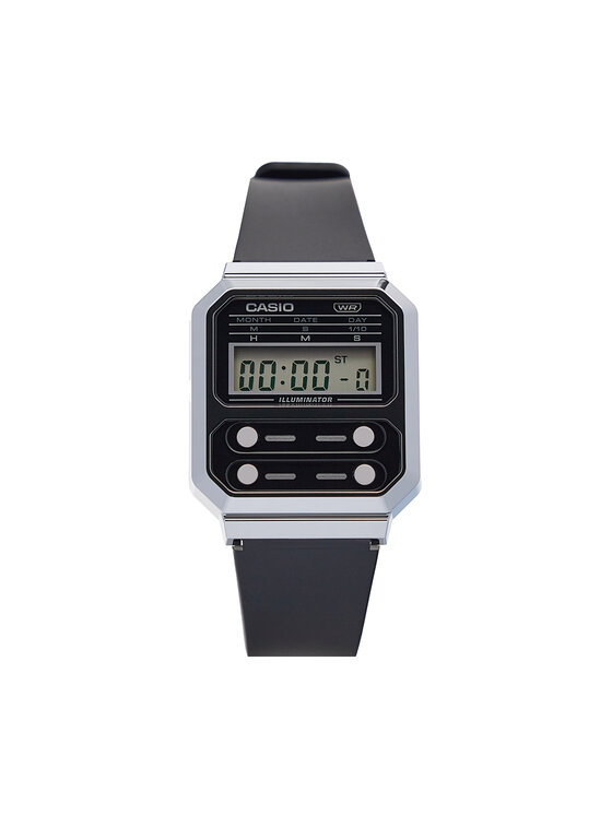 Casio Casio Zegarek A100WEF-1AEF Srebrny