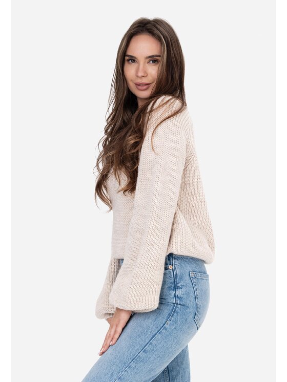 LAURELLA LAURELLA Sveter Laurella 6TU005102 Béžová Regular Fit
