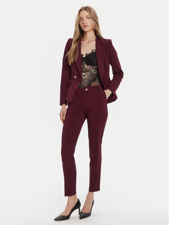 Rinascimento Rinascimento Suknjič CFC0126221003 Bordo rdeča Slim Fit