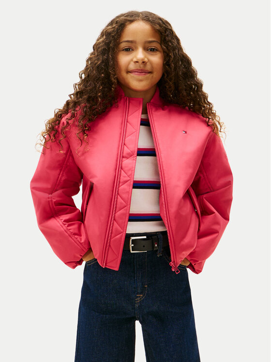 Tommy Hilfiger Tommy Hilfiger Bomber dzseki KG0KG08927 Rózsaszín Regular Fit