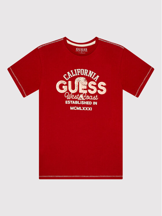 T-shirt L2YI11 K8HM0 Rosso Regular Fit