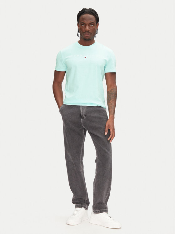 Tommy Jeans Tommy Jeans Тишърт Linear Logo DM0DM20744 Зелен Regular Fit