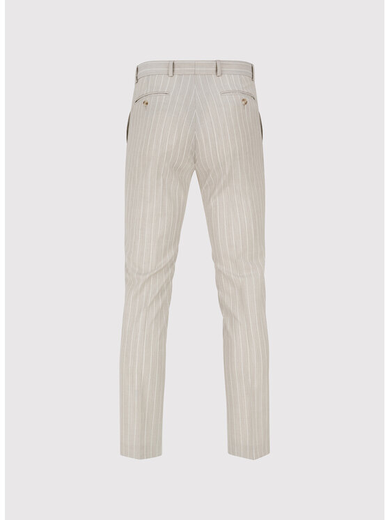 Pako Lorente Pako Lorente Spodnie garniturowe P26SP-6G-027 Beżowy Slim Fit