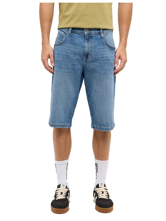 Mustang Mustang Szorty jeansowe DENIM BERMUDA Niebieski Straight Fit