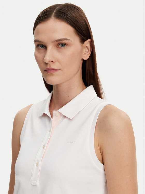 Gant Gant Polokošeľa 4200560 Biela Regular Fit
