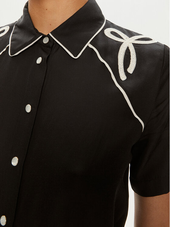 PINKO Pinko Φόρεμα πουκάμισο Encanto 103745 A1XM Μαύρο Regular Fit