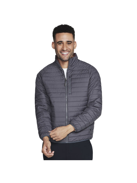 Skechers Skechers Giacca di transizione Skechers GO Shield Altitude Reversible Jacket Grigio Regular Fit