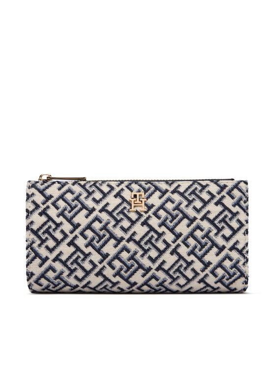 Tommy Hilfiger Tommy Hilfiger Portofel Th Icon Long Bifold Jacquard AW0AW19003 Albastru