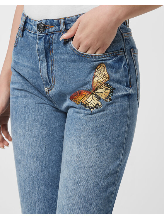 PHILIPP PLEIN PHILIPP PLEIN Jeansy 26279 Modrá Mom Fit