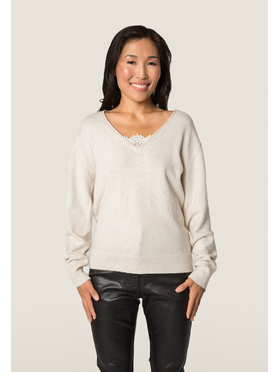 QUIOSQUE QUIOSQUE Sveter COFI SWEATER Écru Regular Fit