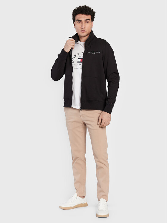 Tommy Hilfiger Tommy Hilfiger Bluza Logo MW0MW29327 Czarny Regular Fit