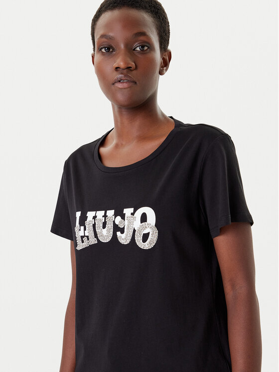 Liu Jo Sport Liu Jo Sport Marškinėliai TF5280 JS923 Juoda Regular Fit