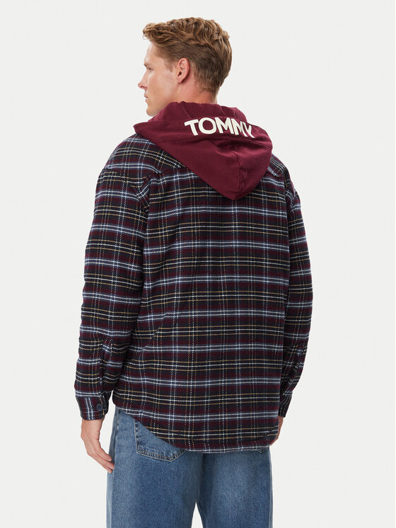 Tommy Jeans Tommy Jeans Srajčna jakna DM0DM23521 Bordo rdeča Relaxed Fit