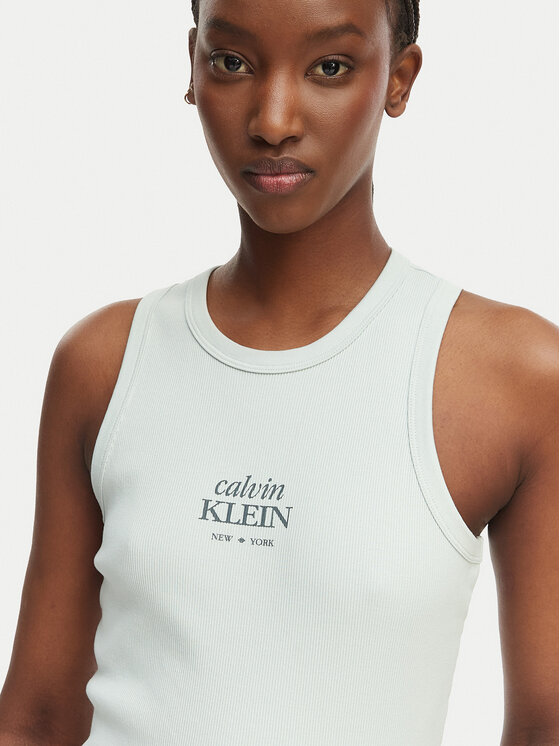 Calvin Klein Jeans Calvin Klein Jeans Top LV047F239G Světle zelená Slim Fit