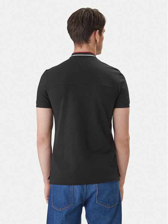 Tommy Hilfiger Tommy Hilfiger Polo Mao MW0MW34752 Czarny Slim Fit