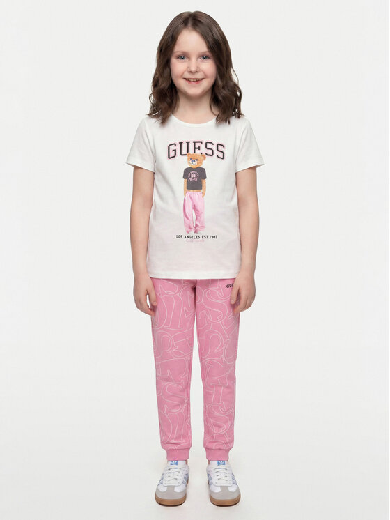 Guess Guess T-Shirt J6YI08 K3710 Biały Regular Fit