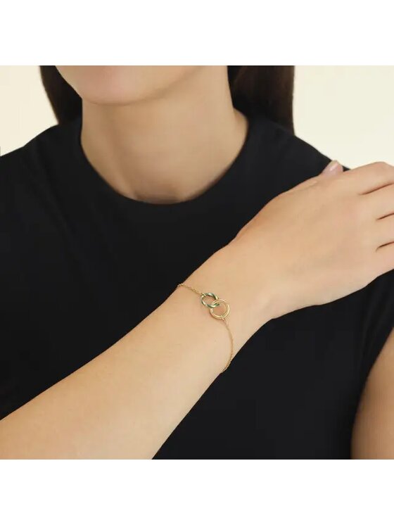 Rosefield Rosefield Bransoletka Emerald Duo Bracelet Złoty