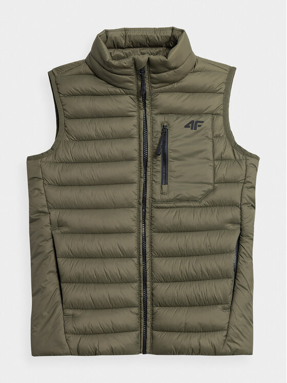 4F 4F Kamizelka 4FJAW23TVJAM040 Khaki Regular Fit