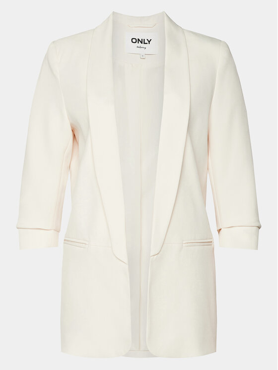 ONLY ONLY Marynarka Elly 15197451 Biały Regular Fit