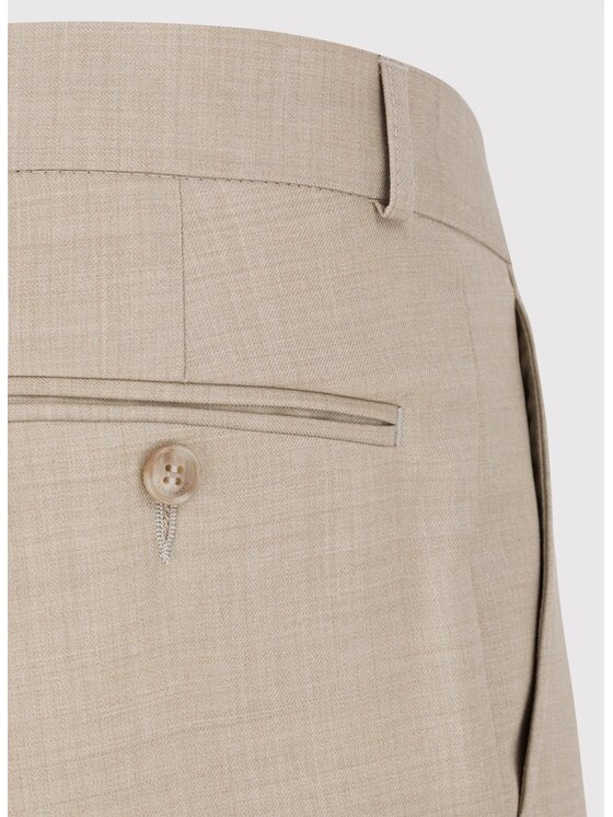 Pako Lorente Pako Lorente Spodnie garniturowe P25SP-6G-038 Beżowy Super Slim Fit