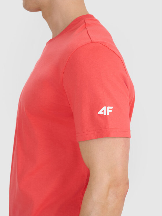 4F 4F T-Shirt MIDSHOP TEXTILE Koralowy Regular Fit