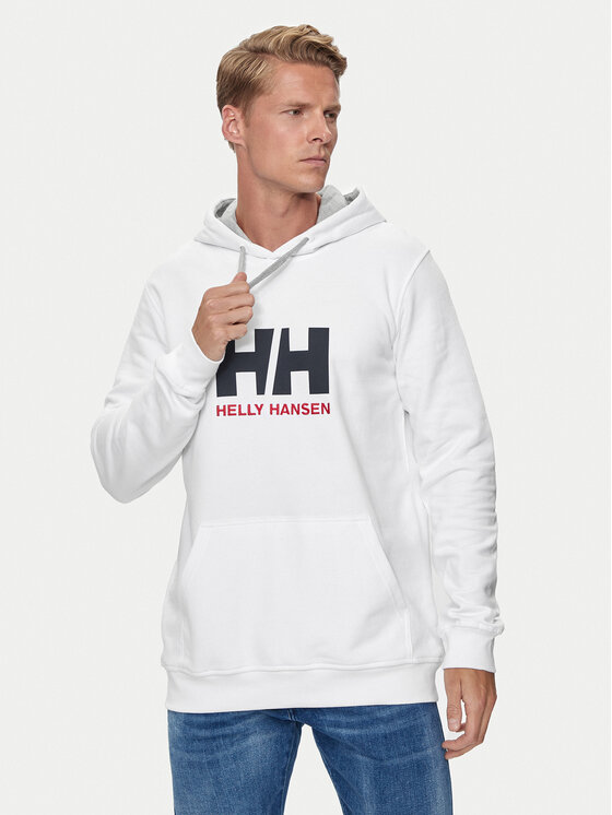 Helly Hansen Džemperis ar kapuci Hh Logo 33977 Balts Regular Fit