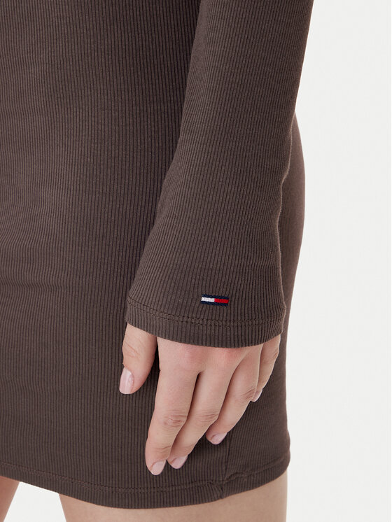 Tommy Jeans Tommy Jeans Повсякденна сукня Linear DW0DW21902 Коричневий Slim Fit