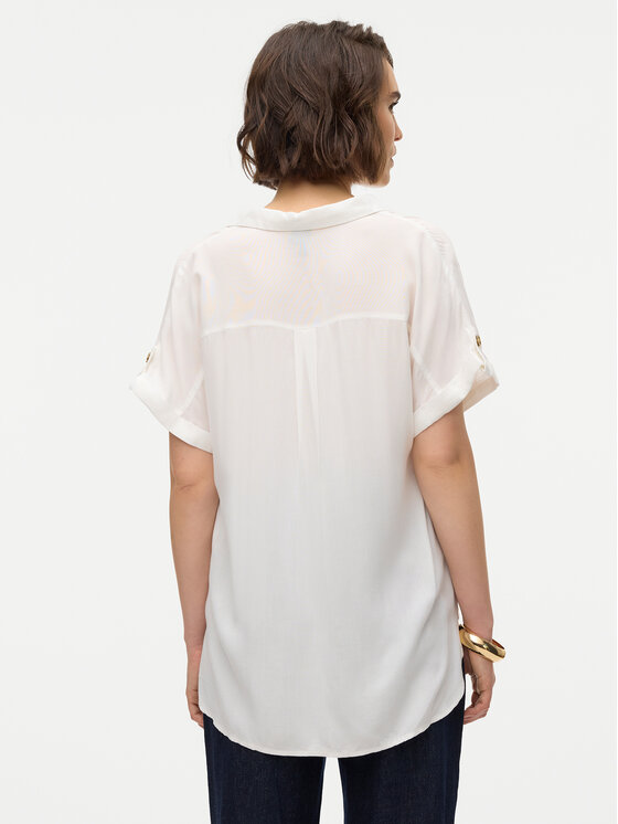 Vero Moda Vero Moda Πουκάμισο Bumpy 10310139 Λευκό Regular Fit