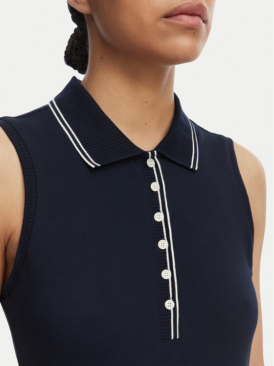 Tommy Hilfiger Tommy Hilfiger Ежедневна рокля 1985 Pleated WW0WW49621 Тъмносин Regular Fit