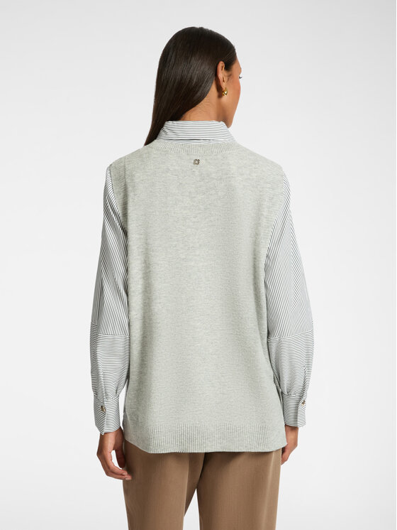 Elena Mirò Elena Mirò Cardigan M579Z000720N003 Grigio Regular Fit