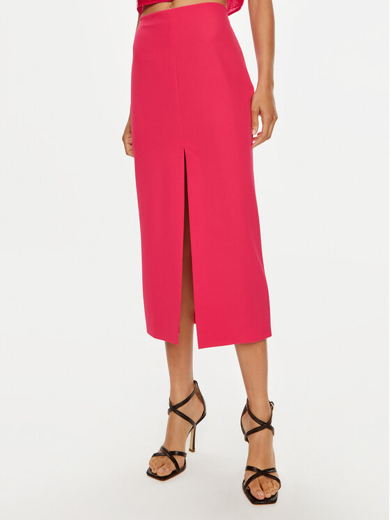 Patrizia Pepe Fustă midi 8G0422 A454 M513 Roz Regular Fit