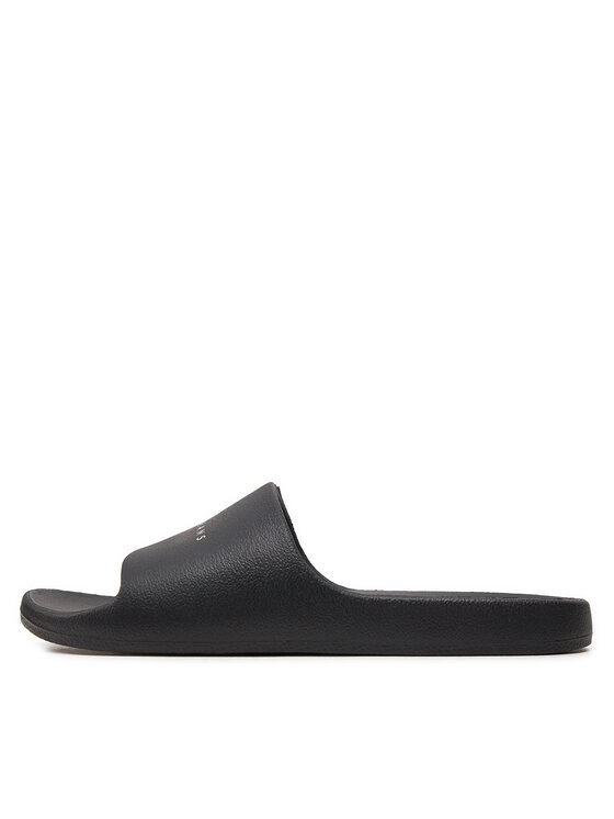 Tommy Jeans Tommy Jeans Şlapi Tjw Printed Pu Pool Slide EN0EN02693 Negru