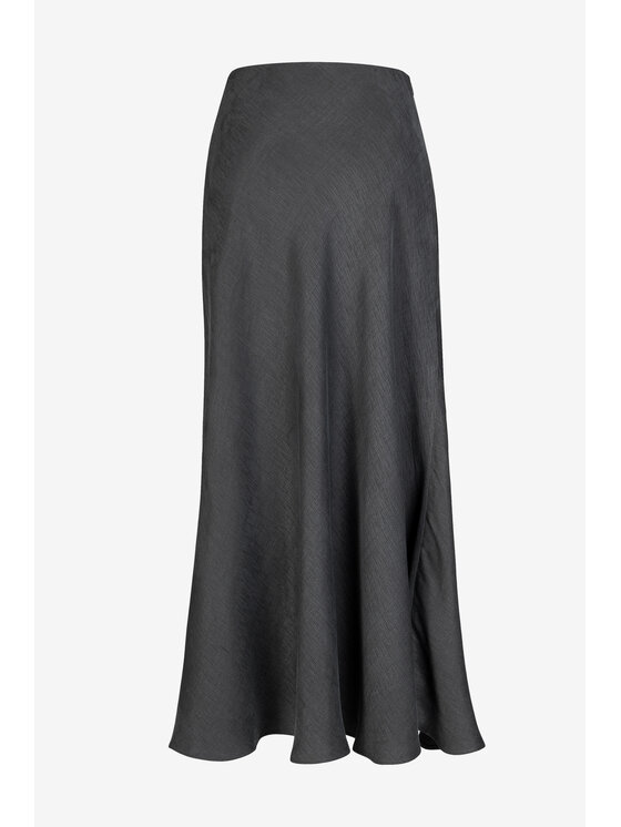 BENU BENU Maxi sukňa z rozcięciem Sivá Slim Fit