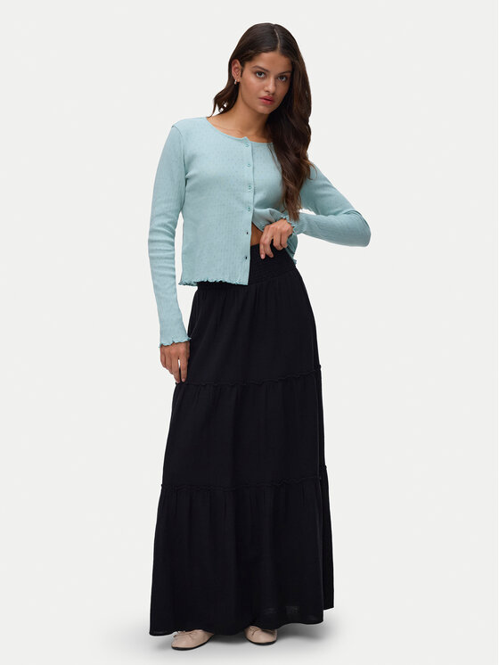 Vero Moda Vero Moda Maxi sukňa Keeley 10316487 Čierna Regular Fit