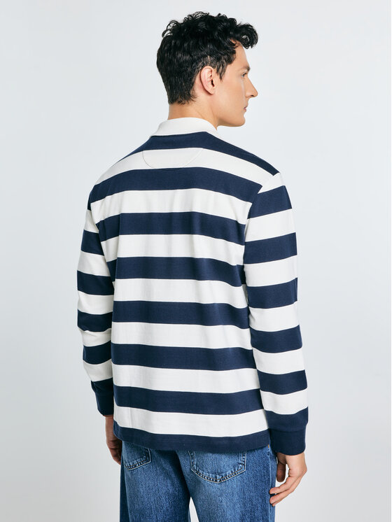 BIG STAR BIG STAR Sweter MIKER Biały Basic Fit