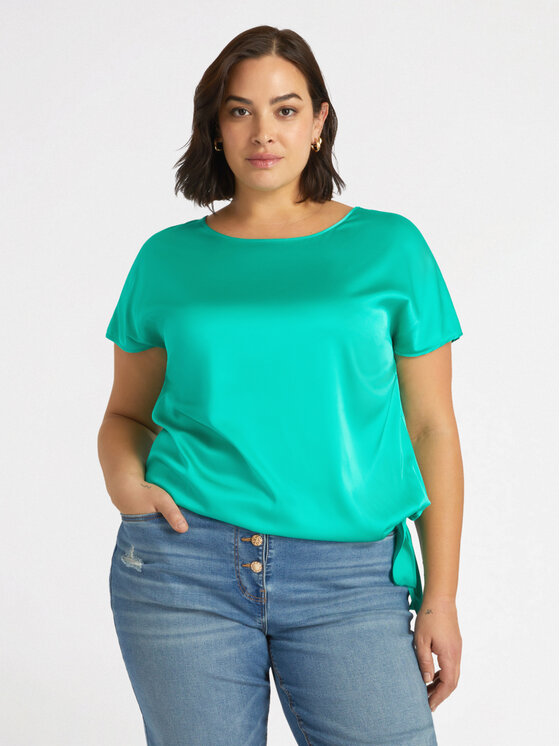 Fiorella Rubino Fiorella Rubino Bluzka 2739T002226N015 Turkusowy Regular Fit