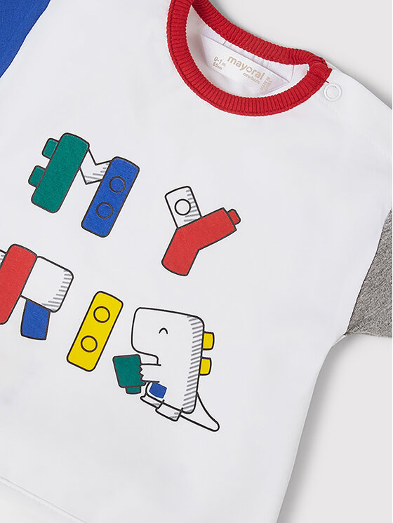 Completo 2 T-shirt e pantaloncini 1682 Bianco