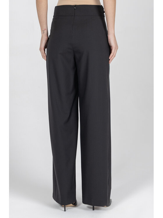 Deni Cler Milano Deni Cler Milano Spodnie materiałowe W-DC-5215-F2-G2-90-1 Czarny Loose Leg
