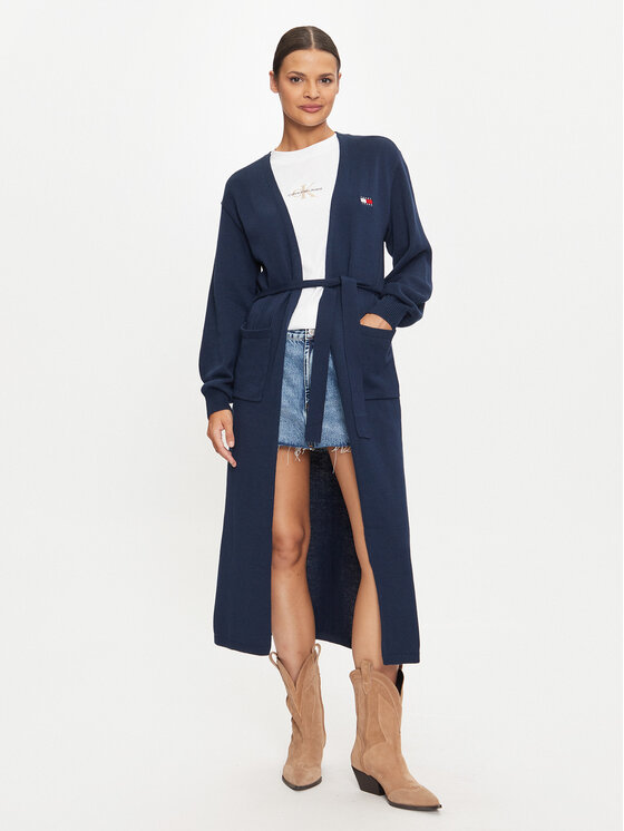 Tommy Jeans Tommy Jeans Strickjacke DW0DW18691 Dunkelblau Loose Fit