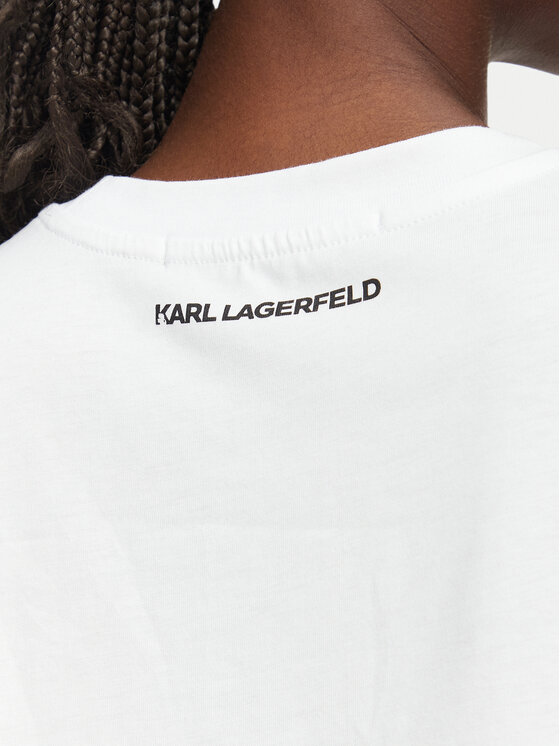 KARL LAGERFELD KARL LAGERFELD Футболка Ikon Sketch Choupette A1W17128 Білий Regular Fit