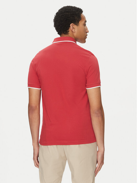 BOSS BOSS Polo Passertip 50507699 Czerwony Slim Fit