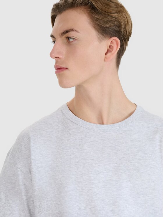 4F 4F T-shirt 4FWSS25TTSHU1972-27M Grigio Oversize